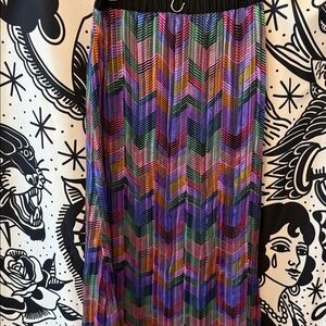 Multicolor Chevron Pattern Skirt